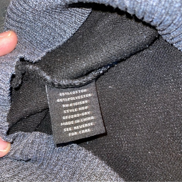 Vintage Alberto Cardinali Men’s Sweater Faux Leather Shoulder Detail Size M Gray - Picture 6 of 6